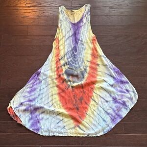 Cotton Tie-Dye Sleeveless Dress